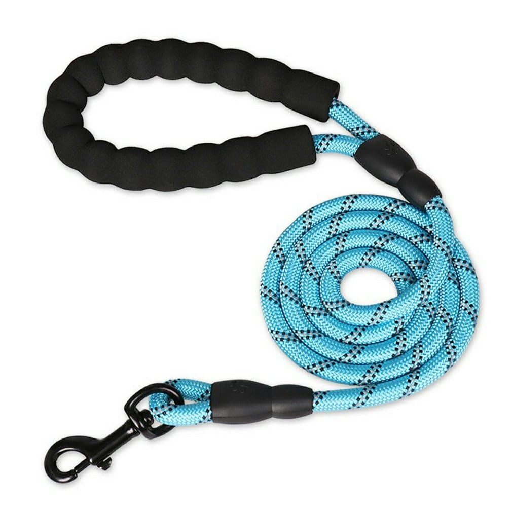 The Dogz Pawz Blue Reflective Nylon Leash - 150cm