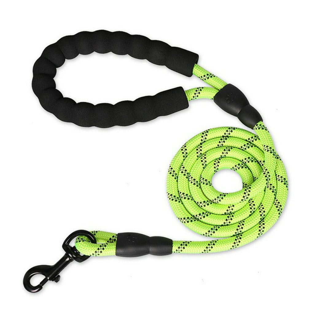 The Dogz Pawz Green Reflective Nylon Leash - 150cm