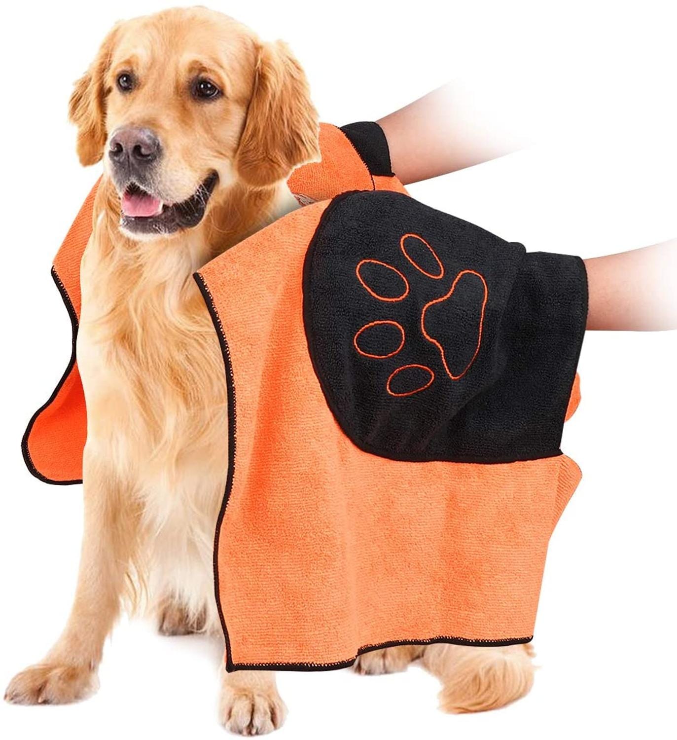 The Dogz Pawz Orange Super Absorbent Microfibre Dog Towels