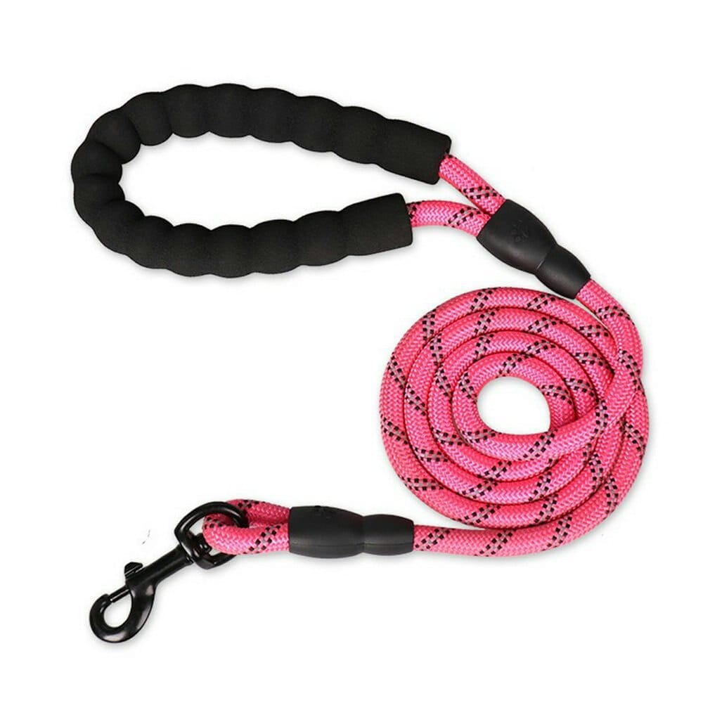 The Dogz Pawz Pink Reflective Nylon Leash - 150cm