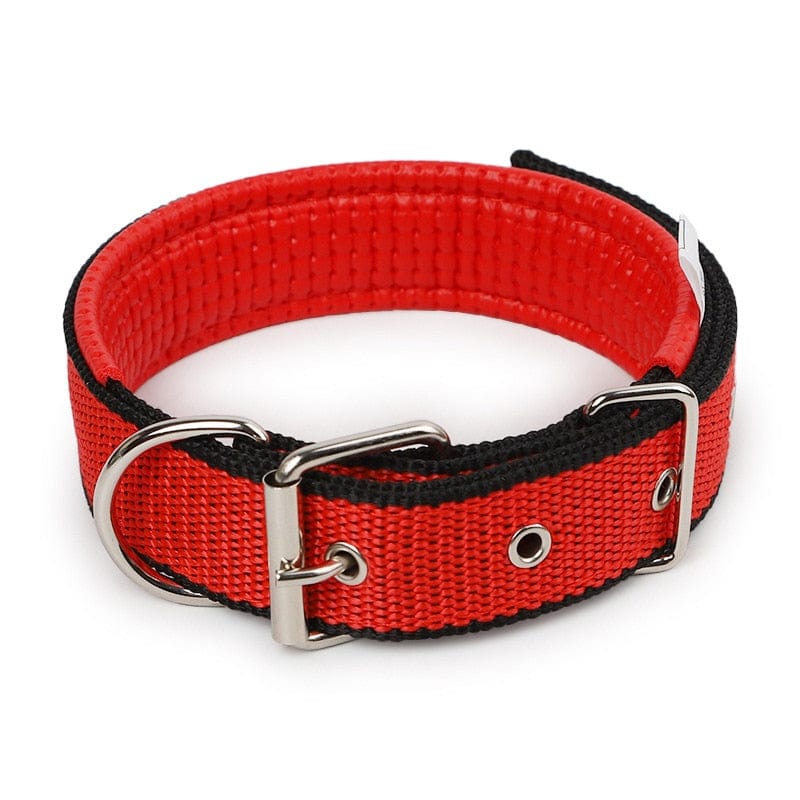 The Dogz Pawz Red Black Edge / XS Adjustable Nylon Dog Collar