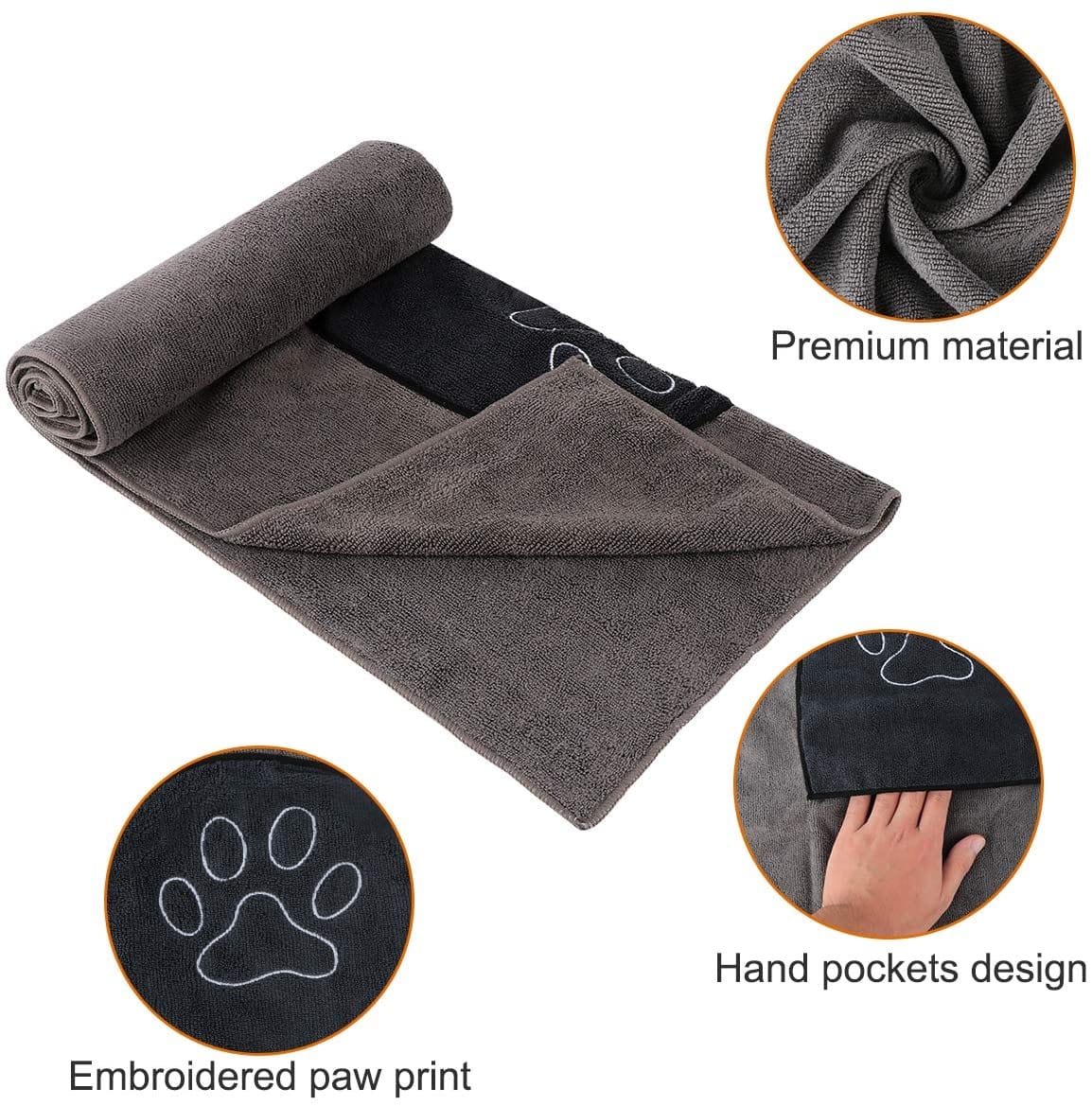 The Dogz Pawz Super Absorbent Microfibre Dog Towels